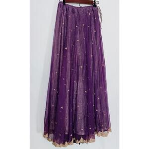 Beautiful Purple Lehenga - Women's Size S - Gold & Purple
